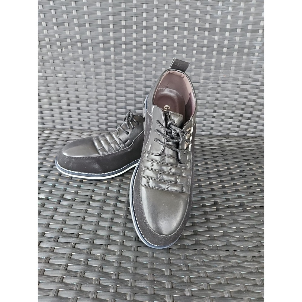 New WO Box Gatsby Oxford  Derby Black/Black Leather Shoes Men Sz 9.5‎